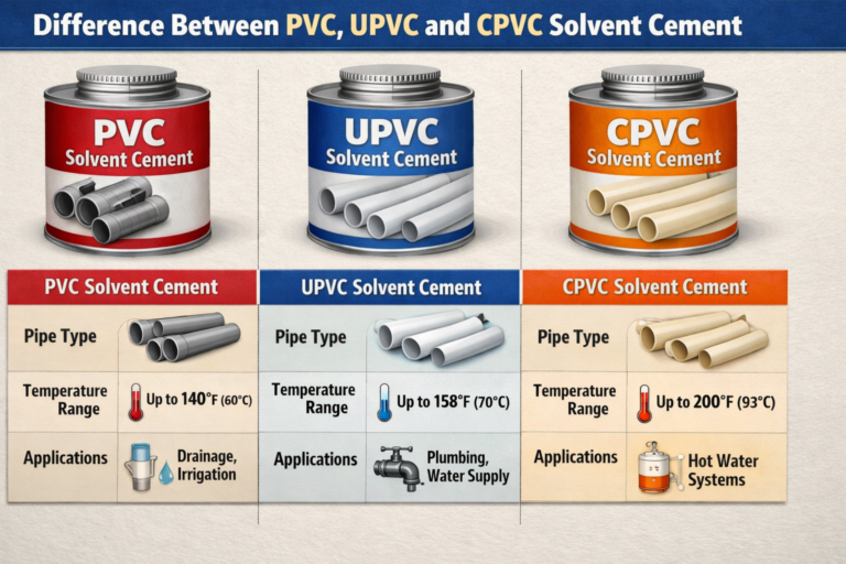 1. Difference Between PVC, UPVC and CPVC Solvent Cement